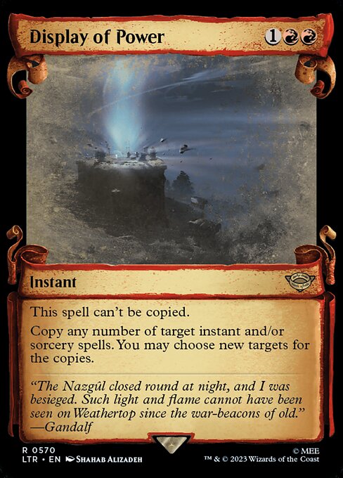MTG Display of Power LTR 570 Showcase Scrolls of Middle-earth Silver Foil