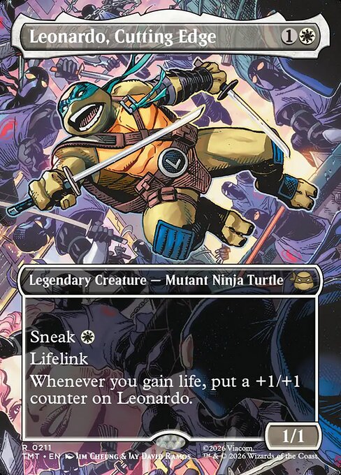 MTG Leonardo, Cutting Edge TMT 211 Borderless Scene Foil
