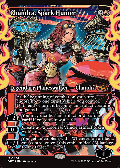 MTG Chandra, Spark Hunter DFT 401 Japan Showcase Foil