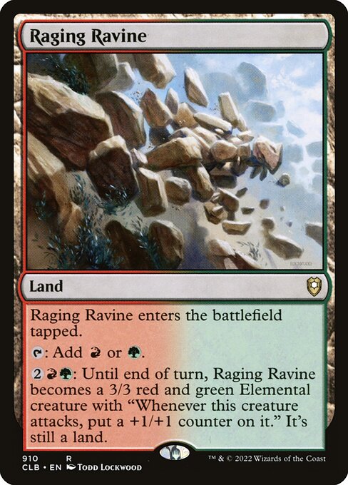MTG Raging Ravine CLB 910 Commander Deck Nonfoil