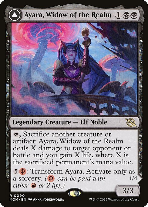 MTG Ayara, Widow of the Realm // Ayara, Furnace Queen MOM 090 Regular Nonfoil