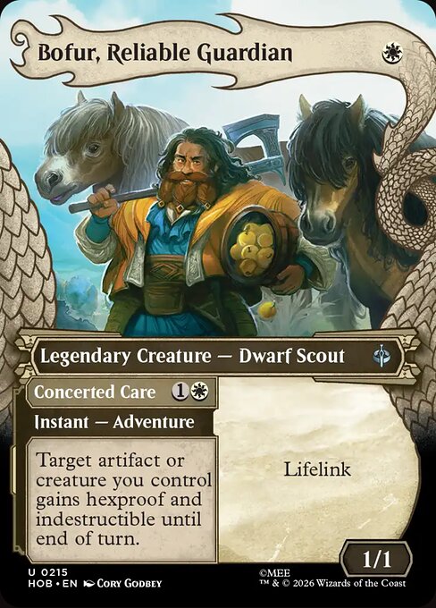 MTG Bofur, Reliable Guardian // Concerted Care HOB 215 Alternate Art Nonfoil