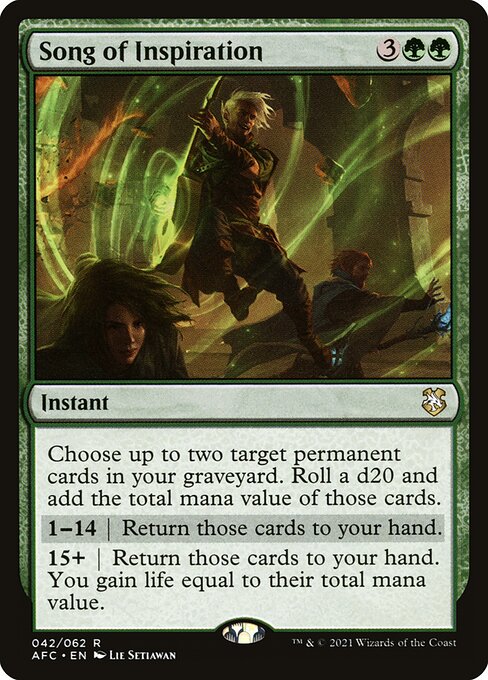 MTG Song of Inspiration AFC 042 Standard Nonfoil