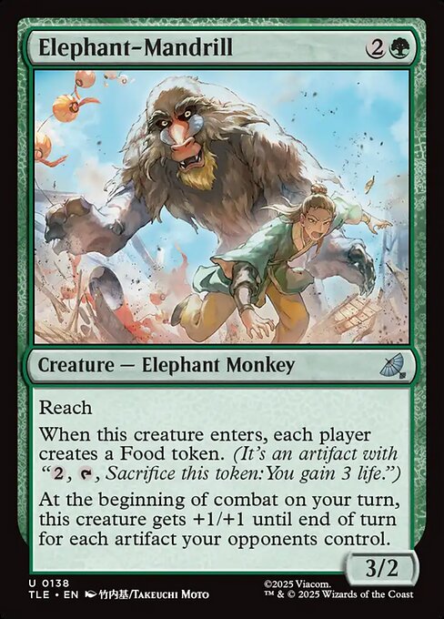 MTG Elephant-Mandrill [TLE 138] Nonfoil