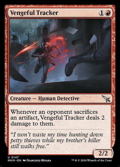 MTG Vengeful Tracker MKM 147 Regular Foil