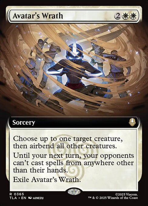 MTG Avatar's Wrath TLA 365 Extended Art Nonfoil