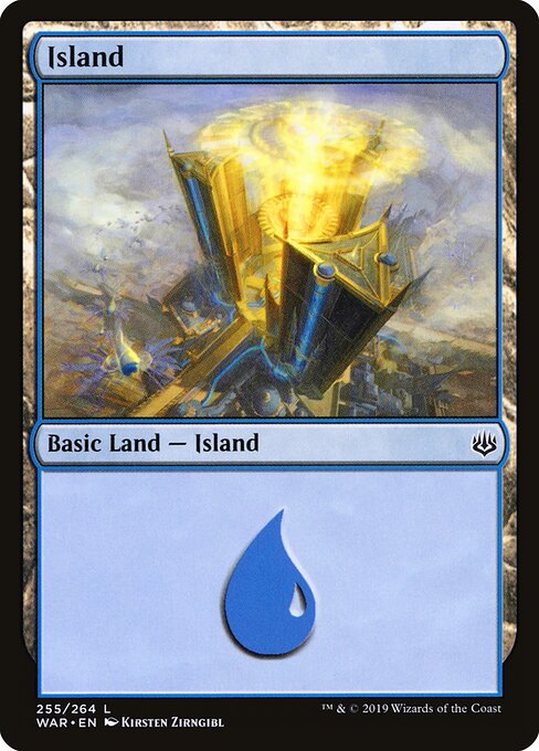 MTG Island WAR 255 Standard Foil front