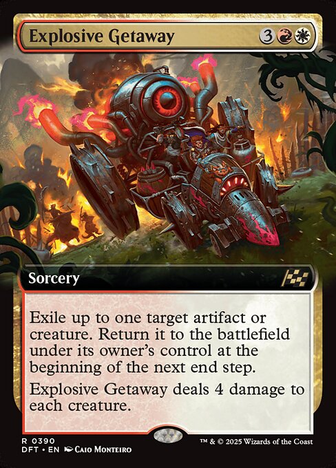 MTG Explosive Getaway DFT 390 Extended Art Foil