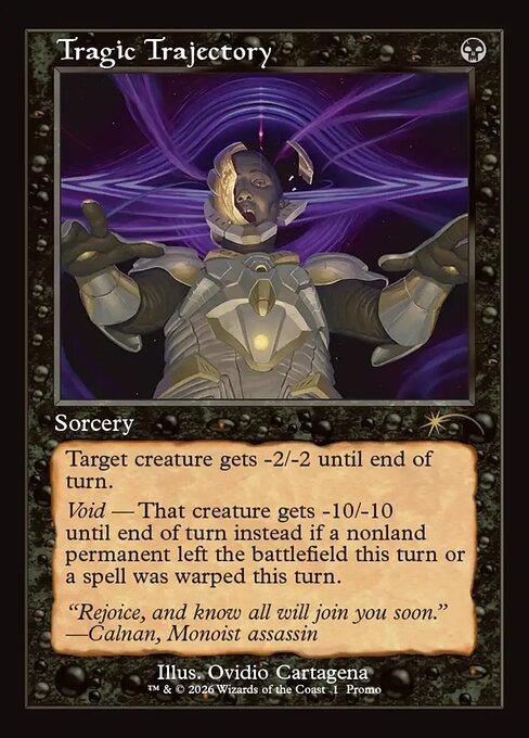 MTG Tragic Trajectory PW26 022 Retro Frame Standard Showdown Promo Foil