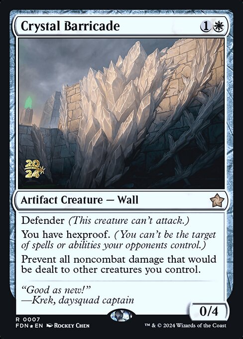 MTG Crystal Barricade PFDN 007s Prerelease Foil