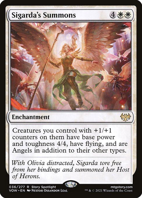 MTG Sigarda's Summons VOW 036 Standard Nonfoil front