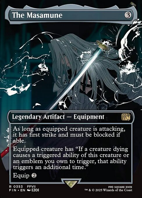 MTG The Masamune FIN 353 Borderless Woodblock Nonfoil