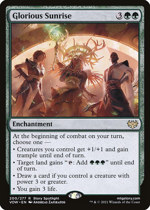 MTG Glorious Sunrise VOW 200 Standard Nonfoil front