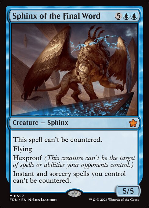 MTG Sphinx of the Final Word FDN 597 Starter Collection Nonfoil
