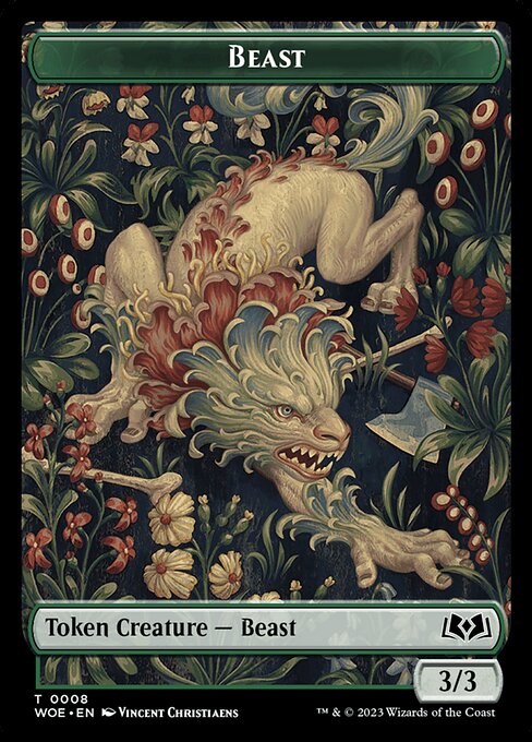 MTG Beast Token WOE 008 Token Foil