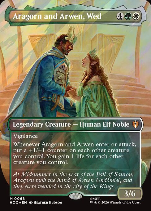 MTG Aragorn and Arwen, Wed HOC 068 Regular Nonfoil