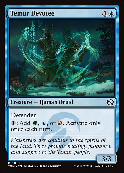 MTG Temur Devotee TDM 061 Regular Foil