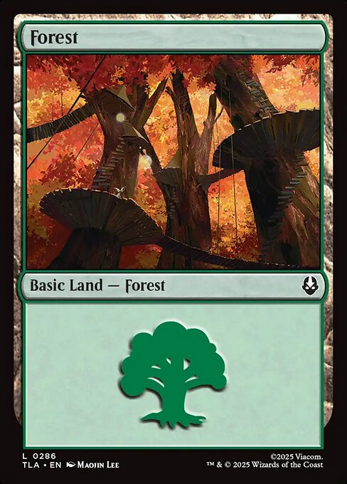 MTG Forest TLA 286 Regular Nonfoil