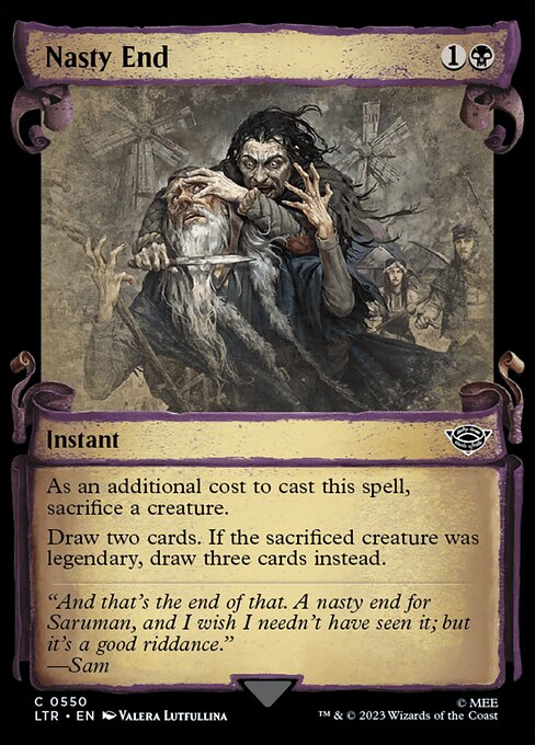 MTG Nasty End LTR 550 Showcase Scrolls of Middle-earth Nonfoil