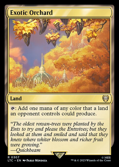 MTG Exotic Orchard LTC 307 Alternate Art Nonfoil