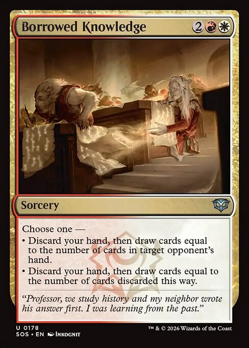 MTG Borrowed Knowledge SOS 178 Regular Foil
