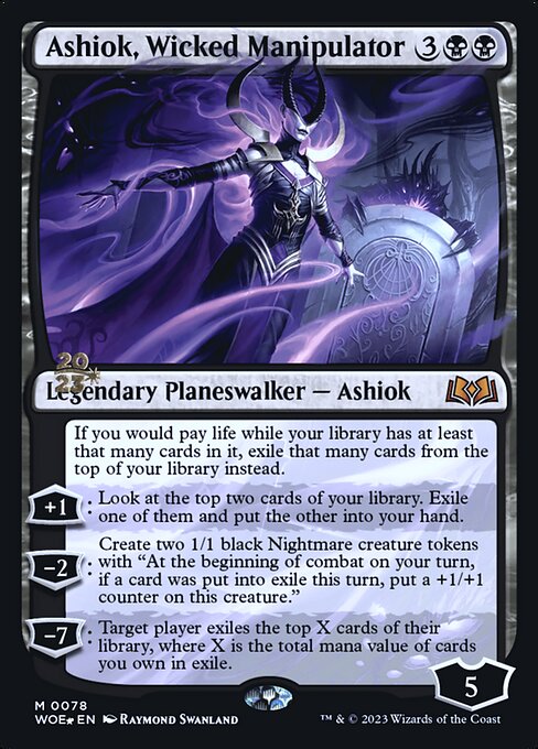 MTG Ashiok, Wicked Manipulator PWOE 078s Prerelease Foil