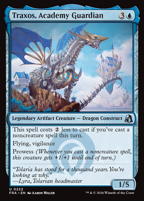 MTG Traxos, Academy Guardian FRA 222 Standard Nonfoil front