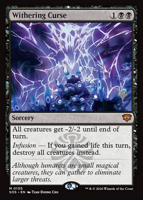 MTG Withering Curse PSOS 105P Promo Pack Foil