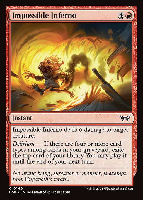 MTG Impossible Inferno DSK 140 Regular Foil