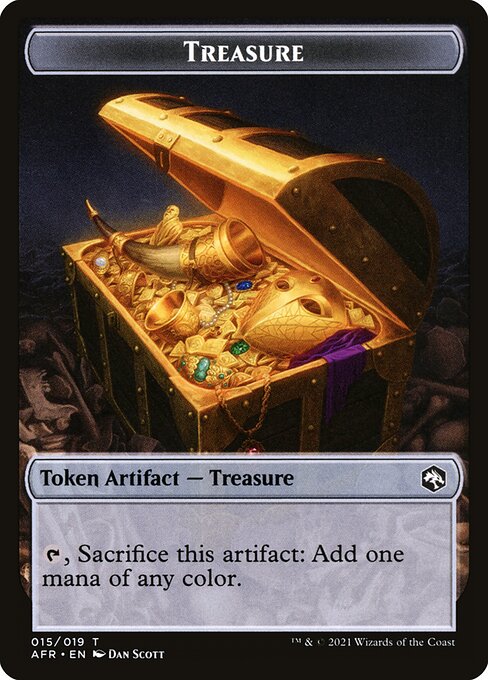 MTG Treasure Token AFR 015 Token Foil