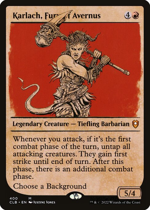 MTG Karlach, Fury of Avernus CLB 400 Showcase Rulebook Nonfoil