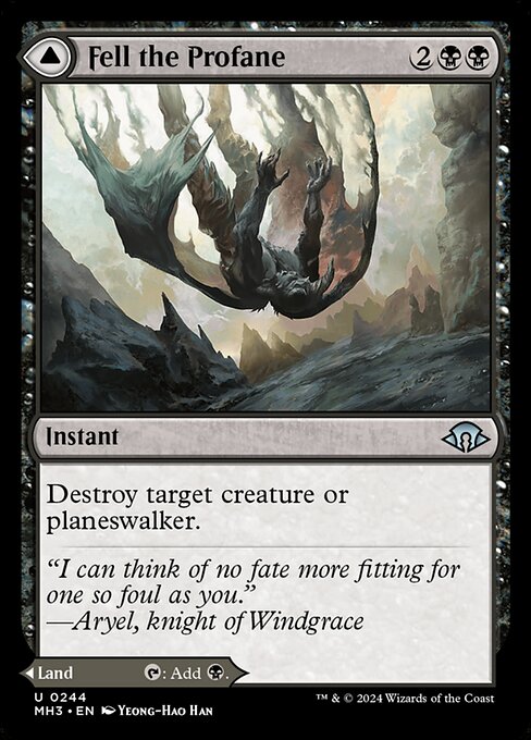 MTG Fell the Profane // Fell Mire MH3 244 Regular Nonfoil