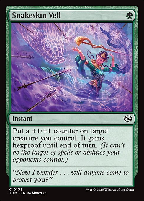 MTG Snakeskin Veil TDM 159 Regular Nonfoil