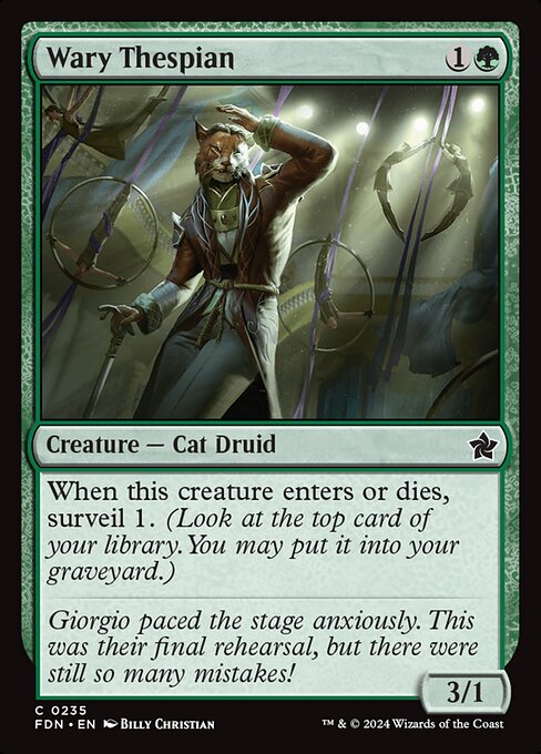 MTG Wary Thespian FDN 235 Regular Nonfoil