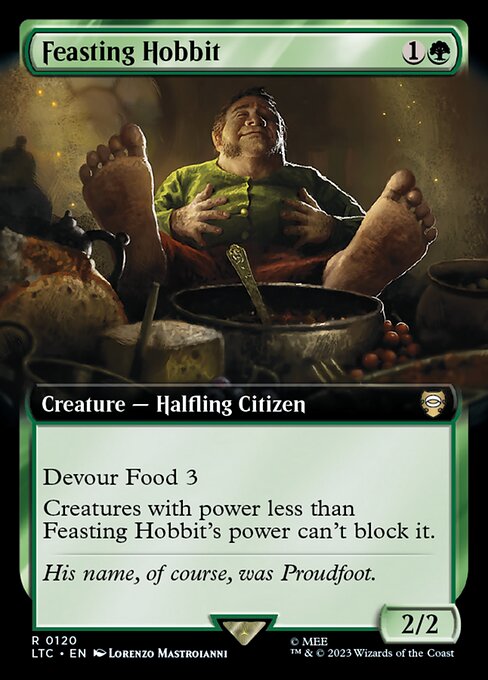 MTG Feasting Hobbit LTC 120 Extended Art Nonfoil