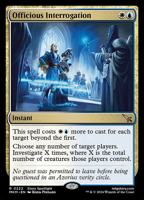 MTG Officious Interrogation MKM 222 Regular Foil