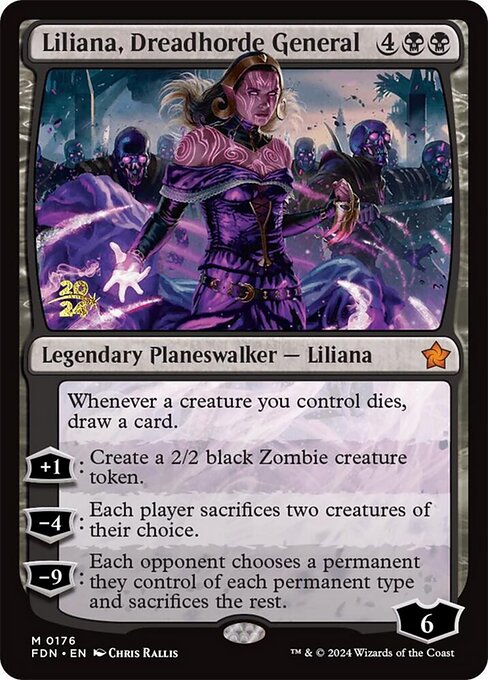 MTG Liliana, Dreadhorde General PFDN 176s Prerelease Foil