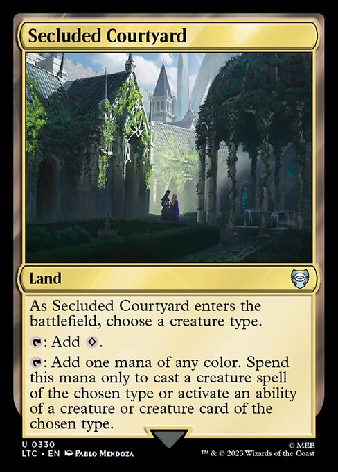 MTG Secluded Courtyard LTC 330 Alternate Art Nonfoil