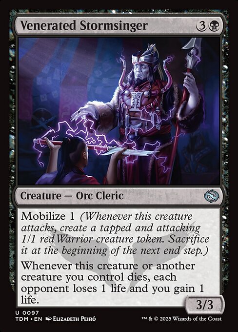 MTG Venerated Stormsinger TDM 097 Regular Foil