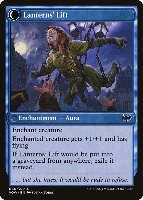 MTG Lantern Bearer // Lanterns' Lift VOW 066 Standard Foil reverse