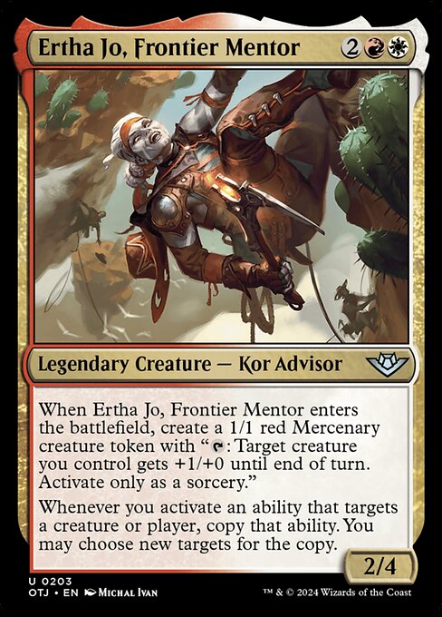 MTG Ertha Jo, Frontier Mentor OTJ 203 Regular Foil