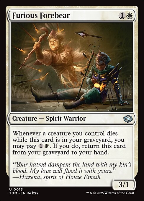 MTG Furious Forebear TDM 013 Regular Nonfoil