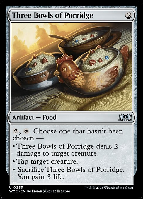 MTG Three Bowls of Porridge WOE 253 Regular Nonfoil
