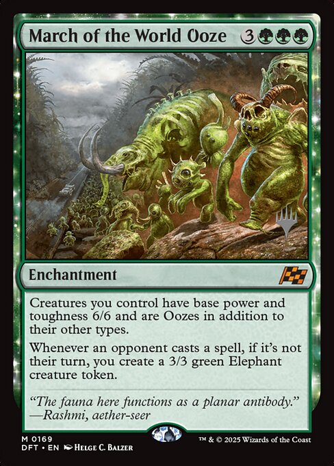 MTG March of the World Ooze PDFT 169p Promo Pack Foil