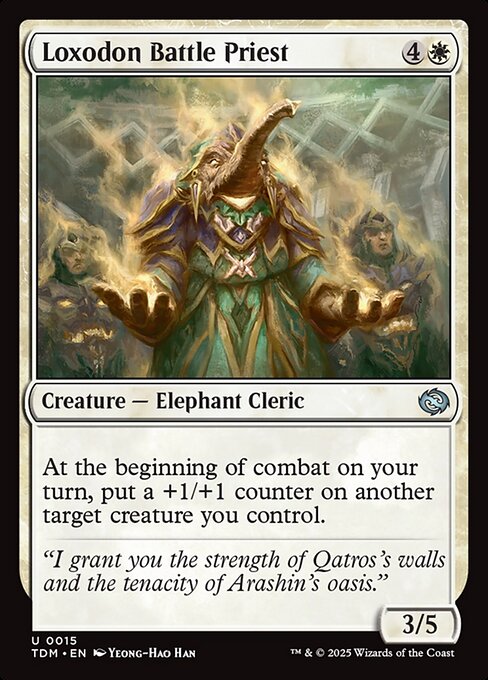 MTG Loxodon Battle Priest TDM 015 Regular Nonfoil