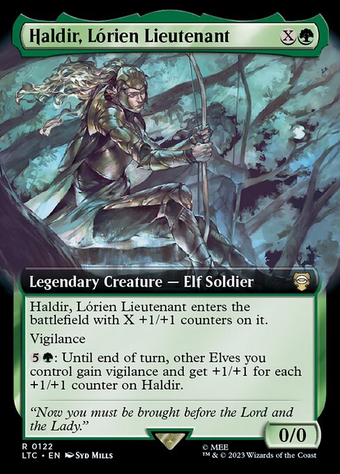 MTG Haldir, Lórien Lieutenant LTC 122 Extended Art Nonfoil