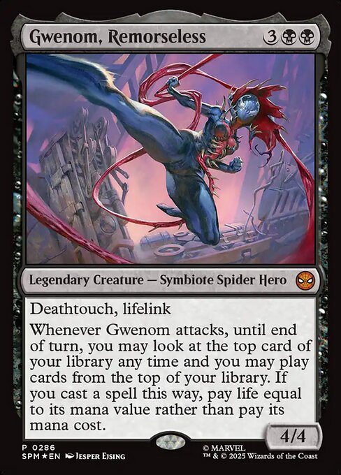 MTG Gwenom, Remorseless SPM 286 Gift Bundle Promo Foil