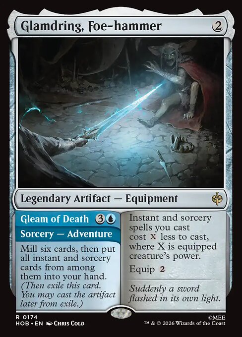 MTG Glamdring, Foe-hammer // Gleam of Death HOB 174 Regular Foil