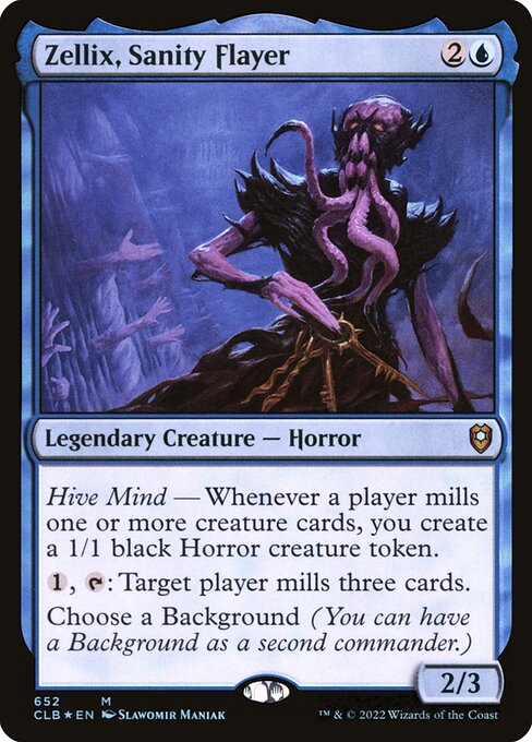 MTG Zellix, Sanity Flayer CLB 652 Commander Deck Foil Foil
