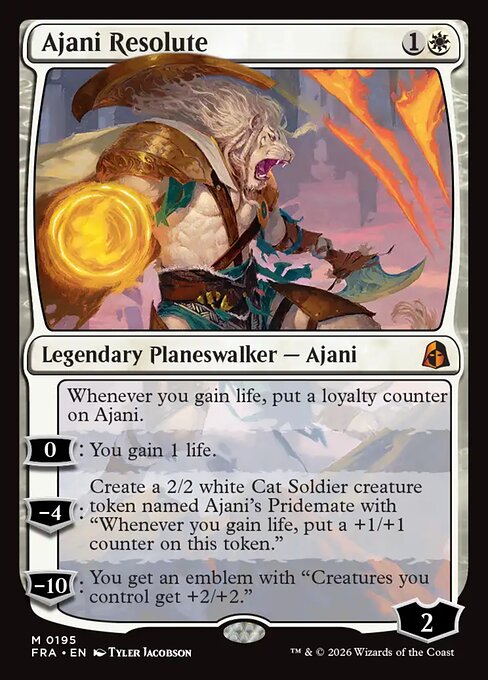 MTG Ajani Resolute FRA 195 Standard Nonfoil front